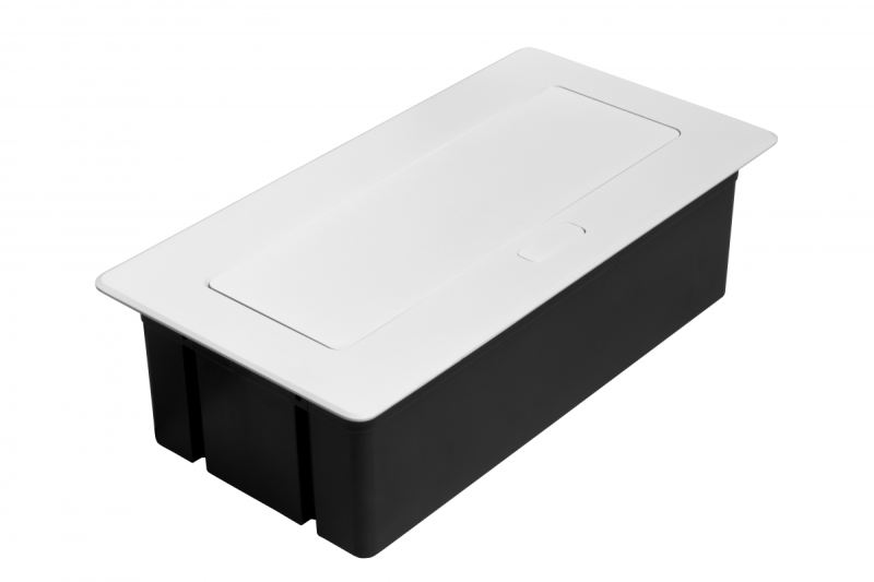 Presa da incasso MULTISOFT, 2xSHUKO, USB A+C, RJ45, HDMI, cavo 1,5 m, bianco