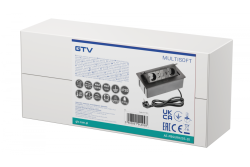 Presa per mobili MULTISOFT, 2xSHUKO, USB A+C, RJ45, cavo HDMI 1,5 m, nero