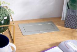 Presa per mobili MULTISOFT 2x Presa con Messa a Terra, USB A+C, RJ45, HDMI, Cavo di Alimentazione con Spina, Alluminio