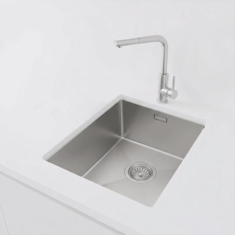 Pure.Sink Luxion stainless steel sink 36x40 cm undermount, flush mount, and top mount PLX3640-02