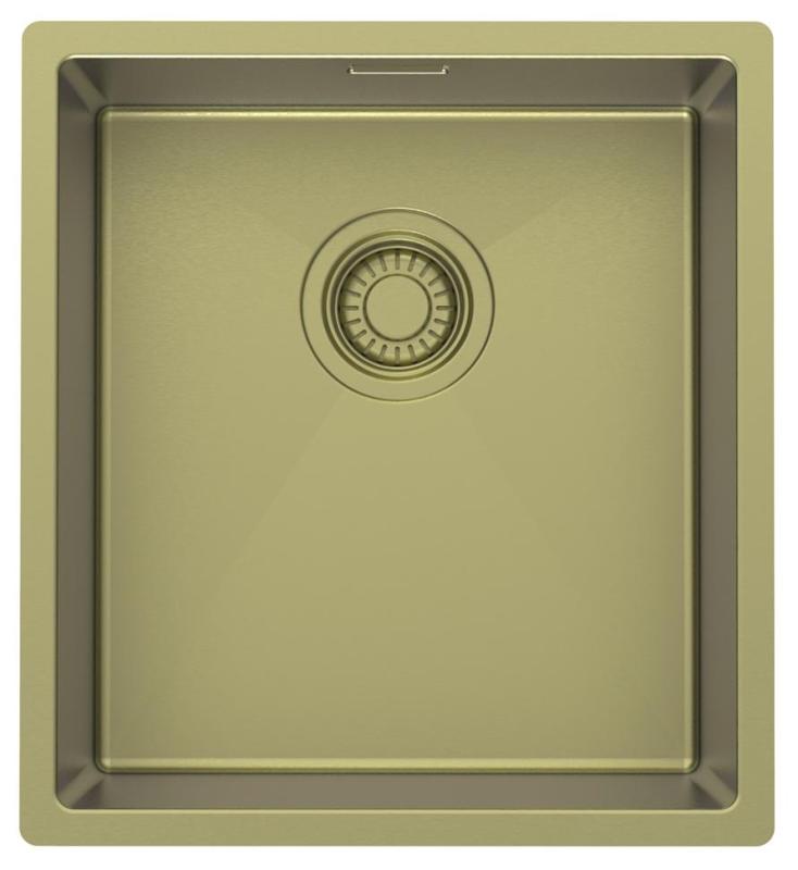 Pure.Sink Luxion Lavello dorato 36x40 cm sottopiano, incasso a filo e da appoggio PLX3640-60