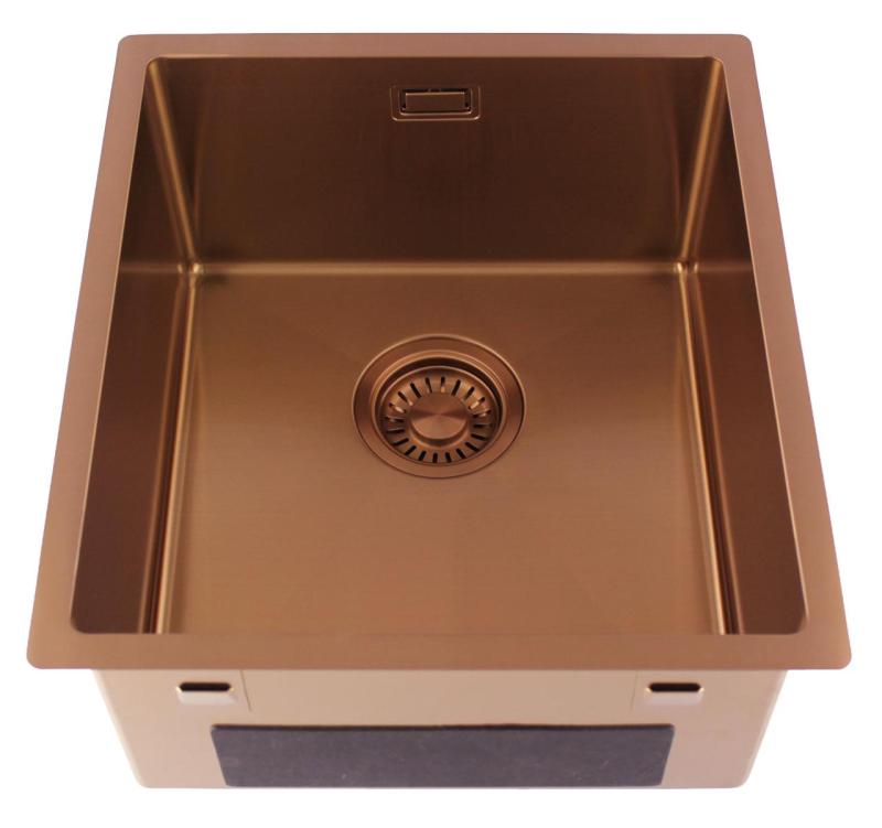 Pure.Sink Luxion Lavello in rame 36x40 cm sottopiano, incasso a filo e da appoggio PLX3640-62