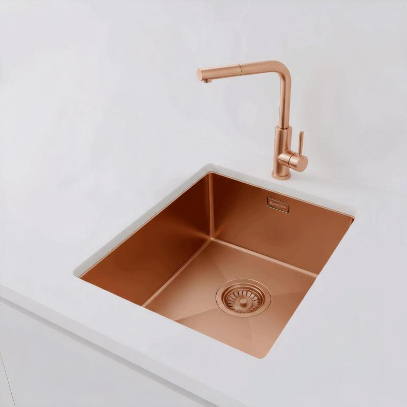 Pure.Sink Luxion Copper sink 36x40 cm undermount, flush mount, and top mount PLX3640-62