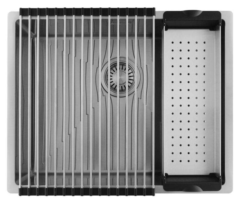 Pure.Sink Luxion Lavello in acciaio inox 50x40 cm sottopiano, incasso a filo e da appoggio  PLX5040-02