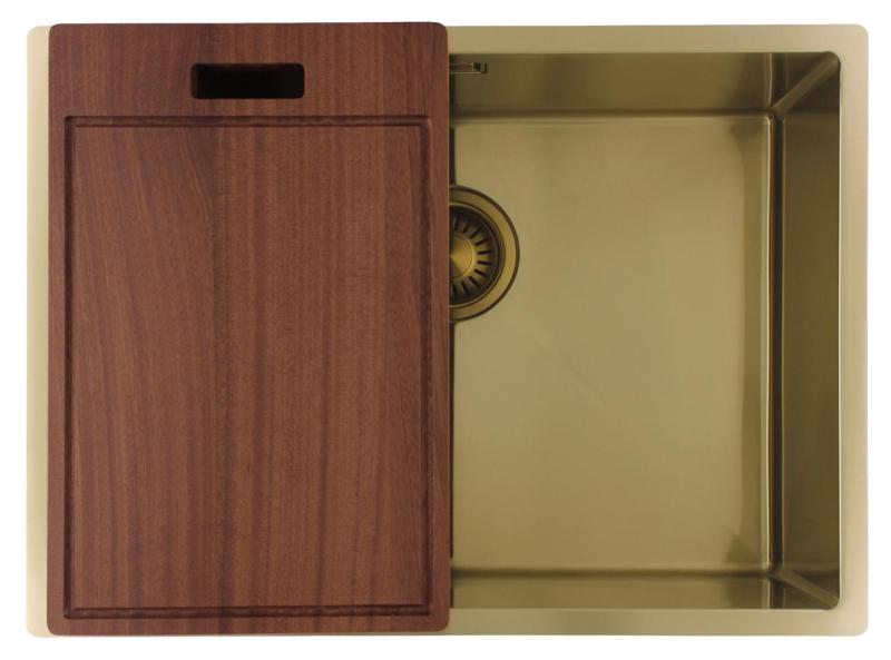 Pure.Sink Luxion Lavello dorato 55x40 cm sottopiano, incasso a filo e da appoggio PLX5540-60