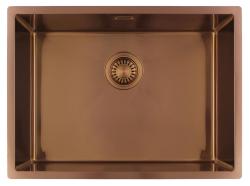 Pure.Sink Luxion Lavello in rame 55x40 cm sottopiano, incasso a filo e da appoggio PLX5540-62