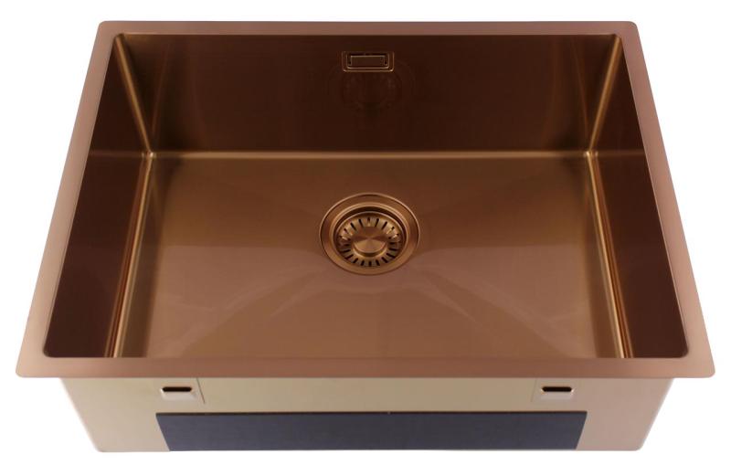 Pure.Sink Luxion Lavello in rame 55x40 cm sottopiano, incasso a filo e da appoggio PLX5540-62