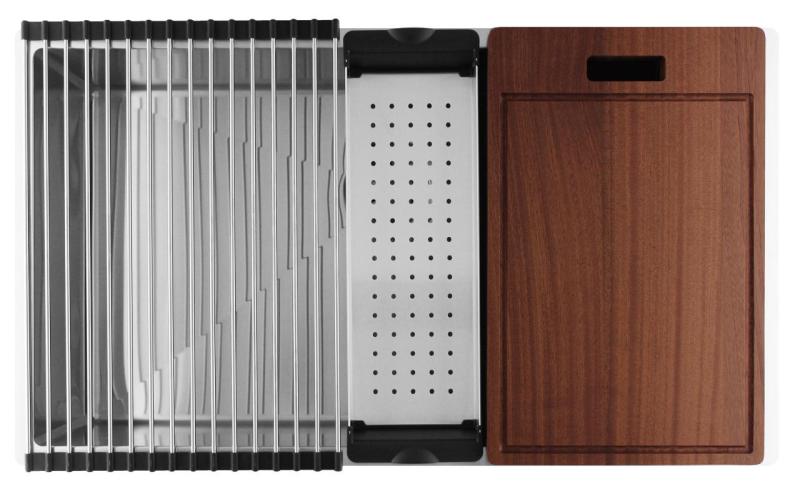 Pure.Sink Luxion Grande lavello in acciaio inox 74x40 cm sottopiano, incasso a filo e da appoggio PLX7440-02