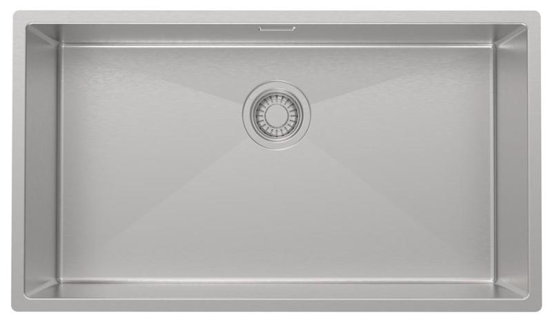 Pure.Sink Luxion Grande lavello in acciaio inox 74x40 cm sottopiano, incasso a filo e da appoggio PLX7440-02