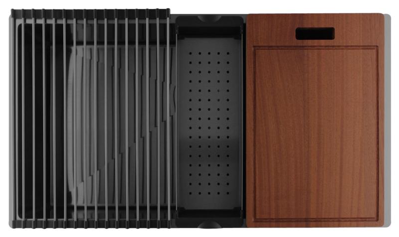 Pure.Sink Luxion Grande lavello Gun metal 74x40 cm sottopiano, incasso a filo e da appoggio PLX7440-61