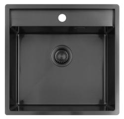 Pure.Sink Luxion Lavello in ghisa 51x50 cm Tapwing con foro per rubinetto PLX5150T-61