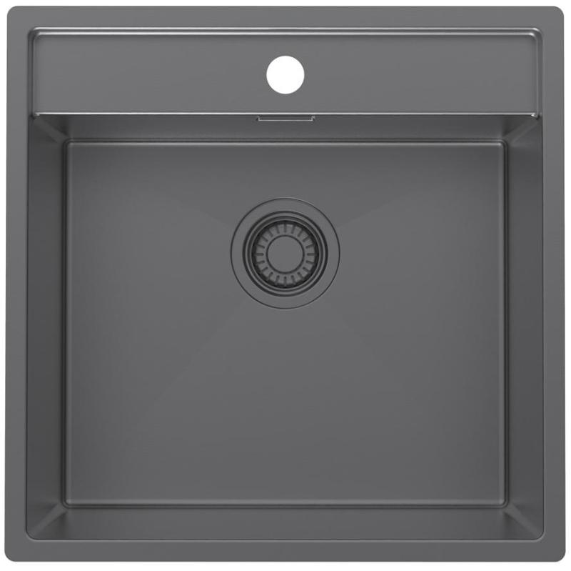 Pure.Sink Luxion Lavello in ghisa 51x50 cm Tapwing con foro per rubinetto PLX5150T-61