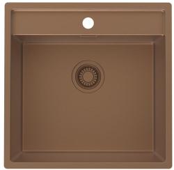 Pure.Sink Luxion Lavello in rame 51x50 cm Tapwing con foro per rubinetto PLX5150T-62