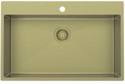 Pure.Sink Luxion Grande lavello dorato 78x50 cm Rubinetto con foro per rubinetto PLX7850T-60