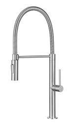 Pure.Sink Luxion rubinetto da cucina professionale in acciaio inox massiccio con bocca flessibile e 2 tipi di getto PLXFLEX-02
