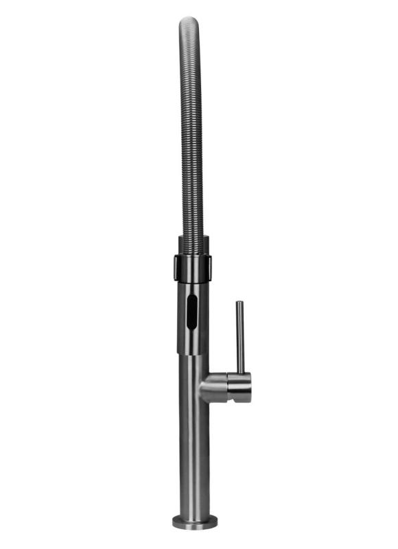 Pure.Sink Luxion Rubinetto da cucina in acciaio inossidabile massiccio con bocca flessibile e 2 tipi di getto PLXFLEX-02