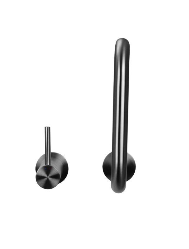 Pure.Sink Luxion Rubinetto da cucina in acciaio inossidabile massiccio a 2 fori con bocca a U PLX2HU-02