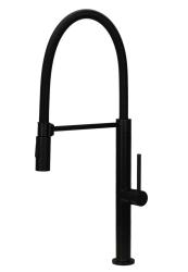 Pure.Sink Luxion Rubinetto da cucina nero opaco con bocca flessibile e 2 tipi di getto PLXFLEX-10