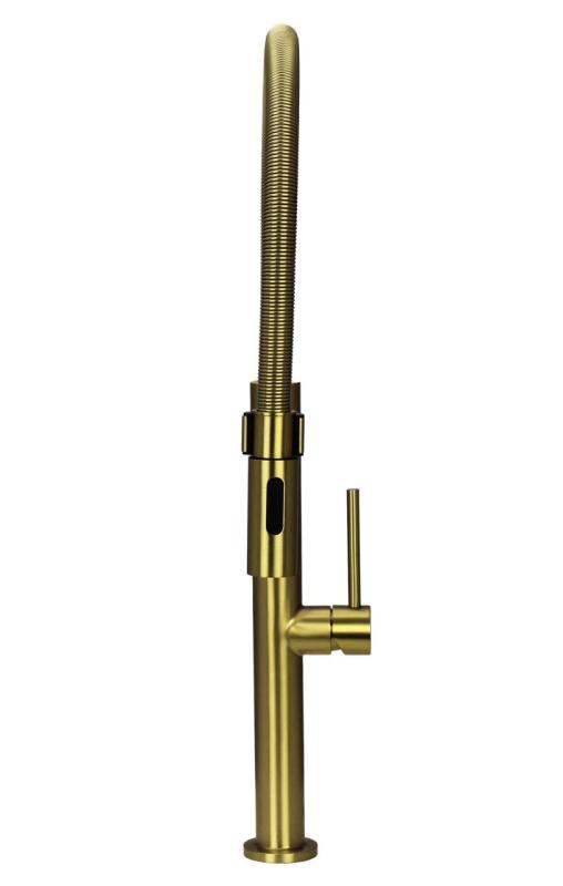 Pure.Sink Luxion Rubinetto da cucina dorato Profi con bocca flessibile e 2 tipi di getto PLXFLEX-60