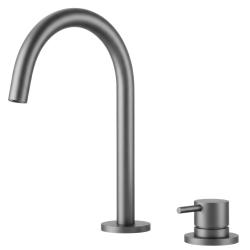 Pure.Sink Luxion Rubinetto da cucina a 2 fori in canna di fucile con bocca di erogazione rotonda PLX2HR-61