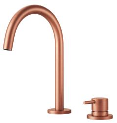 Pure.Sink Luxion Rubinetto da cucina in ottone a 2 fori con bocca di erogazione rotonda PLX2HR-62