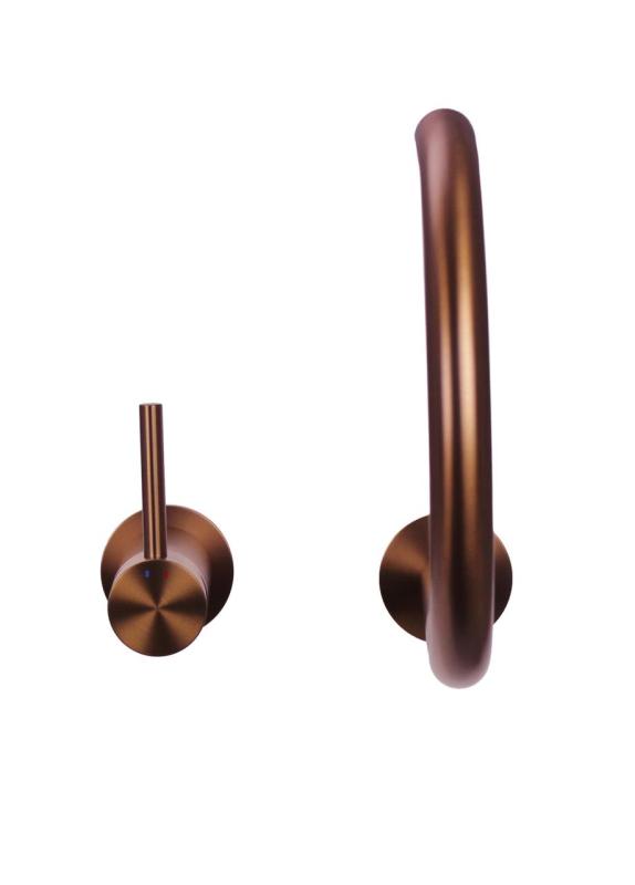 Pure.Sink Luxion Rubinetto da cucina in ottone a 2 fori con bocca di erogazione rotonda PLX2HR-62