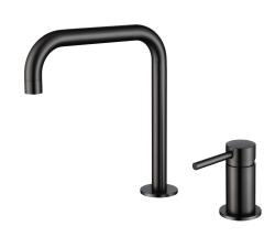 Pure.Sink Luxion Rubinetto da cucina a 2 fori nero opaco con bocca a U PLX2HU-10