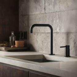 Pure.Sink Luxion Rubinetto da cucina a 2 fori nero opaco con bocca a U PLX2HU-10
