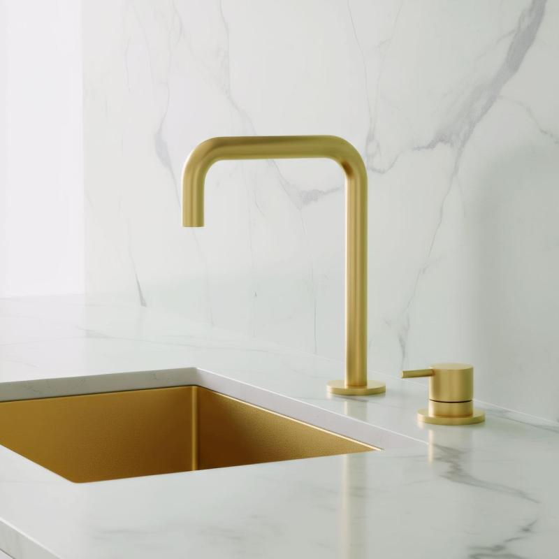 Pure.Sink Luxion 2-hole Gold kitchen faucet with U spout PLX2HU-60