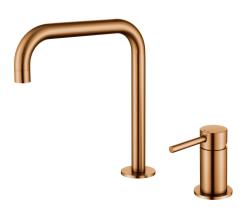 Pure.Sink Luxion Rubinetto da cucina in ottone a 2 fori con bocca a U PLX2HU-62