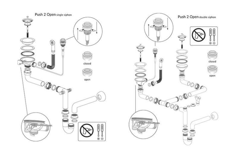 Lavello da incasso in granito beige perlato Quadri Luton di grandi dimensioni con area di scolo, reversibile 86x50cm con tappo dorato 1208971774