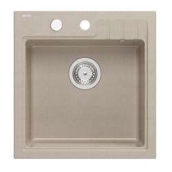 Quadri Cardigan Pearl beige granito lavabo da incasso 50x52 cm con foro per rubinetto 1208971818