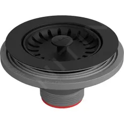 Tappo di scarico semi-integrato Franke, Fragranite, colore nero opaco, logo Franke 112.0668.276