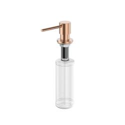 Pure.Sink Elite Steel Shine Dispenser di Sapone da Incasso PVD Rame Riempibile da Sopra PS9010-62