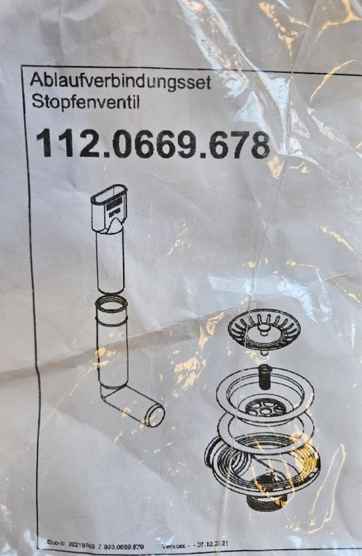 Franke Set di scarico in acciaio inox Sirius, 1 vasca, 1 troppo pieno centrale 112.0669.678