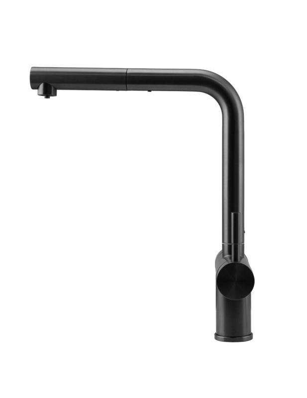 Pure.Sink Elite Steel Clear-S PVD metallo pistola 3-vie Rubinetto da cucina con Bocca Estraibile e Acqua Filtrata PS8120-61