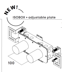 Waterevolution Miscelatore lavabo da incasso a 2 fori con regolazione T0.16.EBI