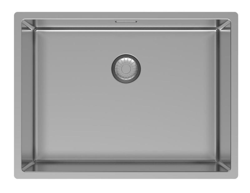 Pure.Sink Exclusivo Lavello in acciaio inox 55x40 cm, raggio 10 mm, incasso, a filo e da appoggio PEX5540-02