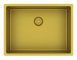 Pure.Sink Exclusivo Lavello dorato 55x40 cm, raggio 10 mm, incasso, a filo e da appoggio PEX5540-60