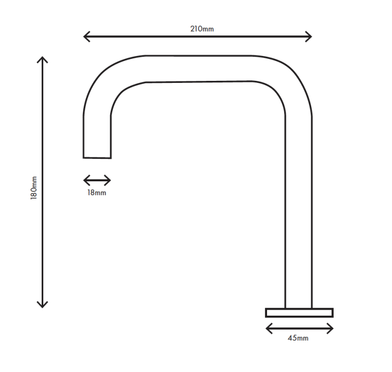 MURO TUA Rubinetto lavabo a 2 fori cromato con bocca ad angolo 1208972108