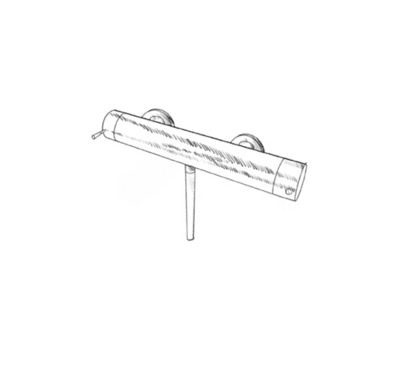 MURO TUA Miscelatore doccia con set doccia cromato M1.B1.CR