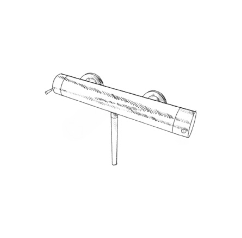 MURO TUA Miscelatore termostatico per doccia con set doccia cromato M1.B1TH.CR
