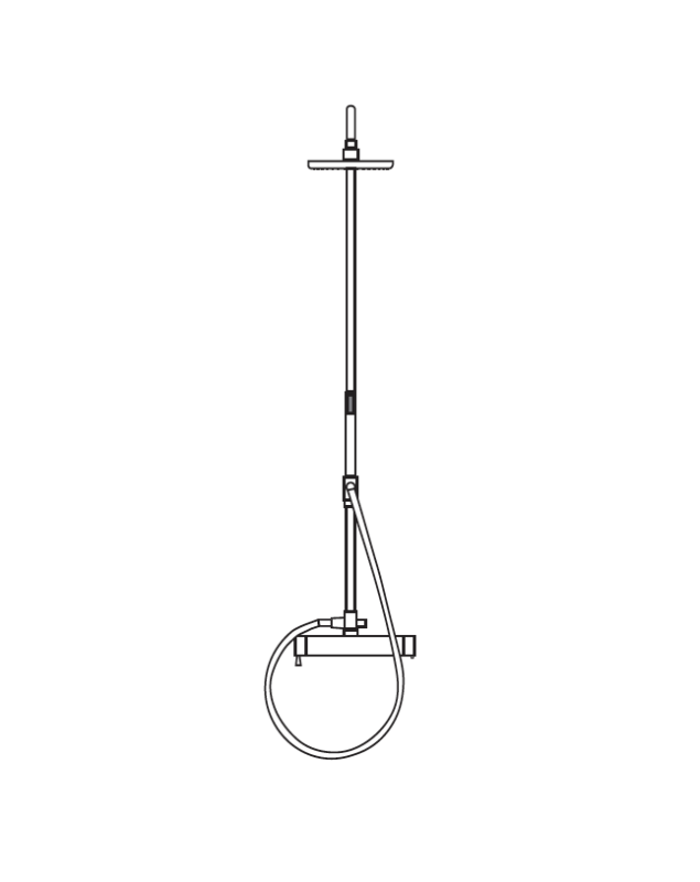 MURO TUA shower combination with thermostat and rain shower chrome M1.B11TH.CR