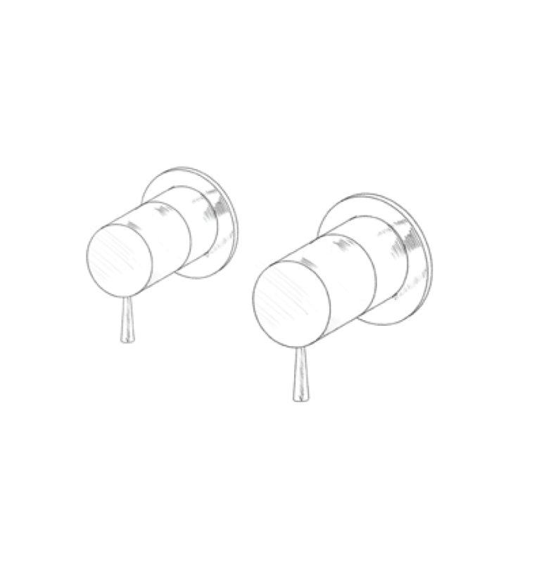 MURO TUA Miscelatore da incasso a parete con deviatore cromato M1.B32.R.CR