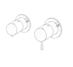 MURO TUA Termostato doccia da incasso con 1 uscita cromato M1.B31T.R.CR