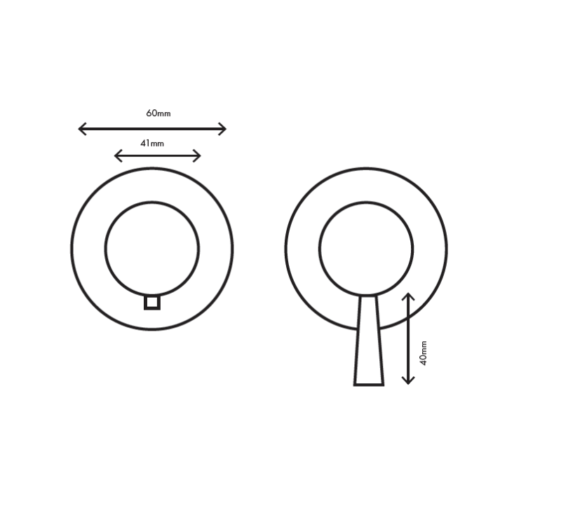 MURO TUA Termostato doccia da incasso con 1 uscita cromato M1.B31T.R.CR