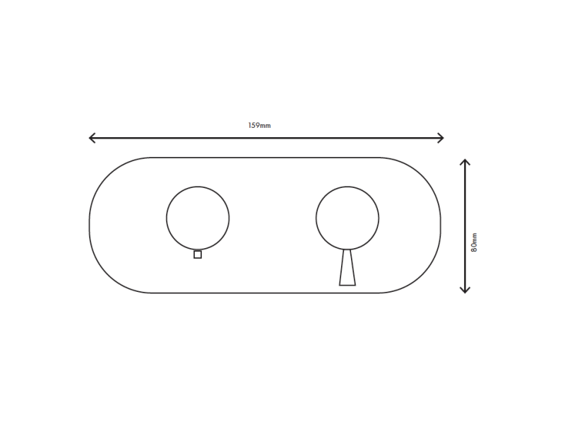 MURO TUA Termostato doccia da incasso con 1 uscita cromato M1.B31T.S.CR