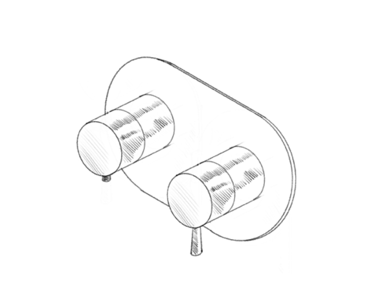 MURO TUA Termostato doccia da incasso con 1 uscita cromato M1.B31T.S.CR
