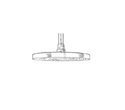 MURO TUA doccia fissa 200 mm cromata M1.BA2.S.CR