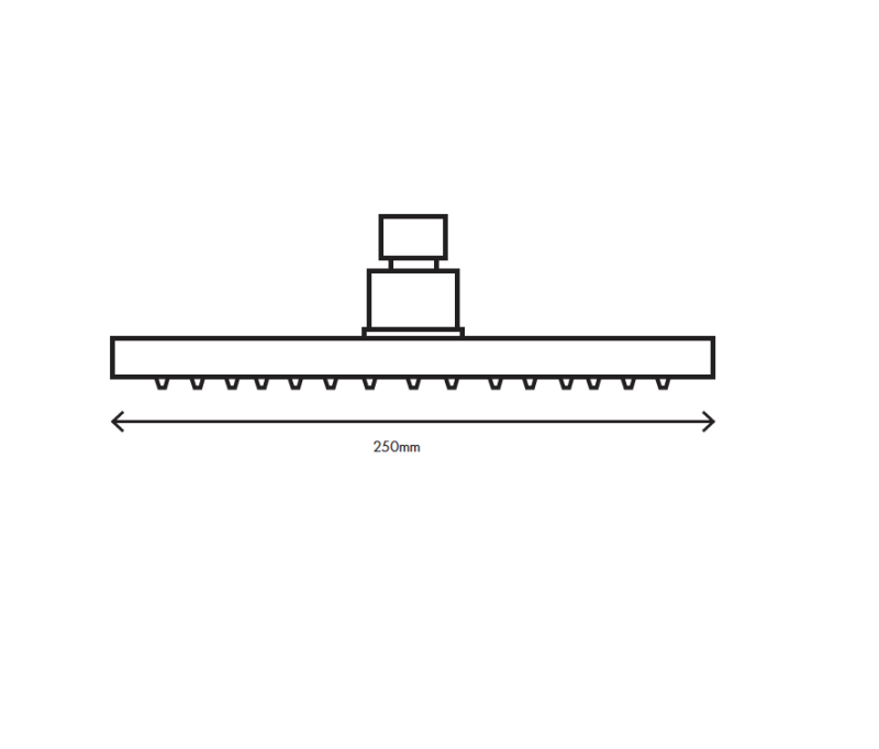 MURO TUA doccia fissa 250 mm cromata M1.BA2.M.CR